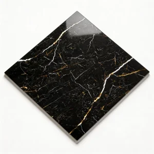 Marble Design Full Polished Glazed Porcelain Tiles 600*600 Flooring Wall Tile for Bedroom in Stock ODM Black Marble