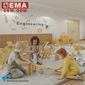 EMA Wooden Kids Stem Construction Toys for Young Builders Guided Learning