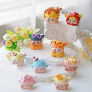 Coleção de Tendências Lojas OEM Atacado CE Figuras Colecionáveis de Vinil Personalizadas Figura de Personagem de Ação de Anime em Cristal Transparente Brinquedos em Caixa Surpresa de Plástico