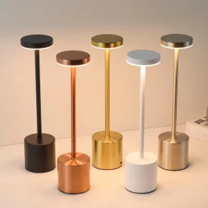 USB Cordless Table Lamps Rechargeable Portable Battery Operated 3 Color Stepless Dimming LED Table Light