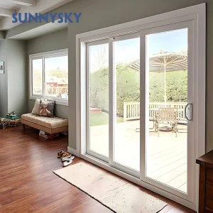 Slid Glass Door System for Bedroom Wardrobe Mirror Aluminum Alloy Sliding Doors