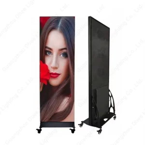 Portable Slim Advertising Digital Signage Video Screen Banner Indoor LED Poster Display