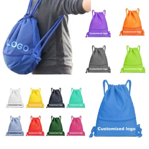 Custom Drawstring Gym Bag Polyester Cinch Sack