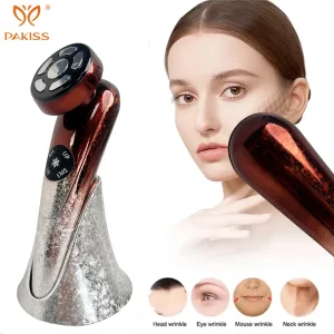 Pakiss 6-in-1 Lifting Facial por Radiofrequência, Fototerapia LED, Compressa de Gelo, Dispositivo de Beleza com Microcorrente EMS