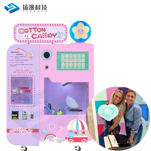 Vending Machine Beauty Cotton Candy Vending Machine Yangman Commercial Candy Floss Vending Machine for Sale