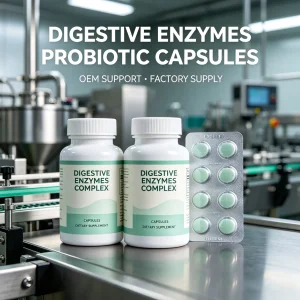 Organic Digestive Enzymes Complex with Probiotics &amp; Magnesium Glycinate Daily Gut Support