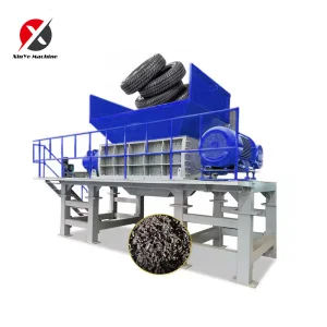 Dual-Motor Crusher Shredder Recycling Machine for Plastic, Rubber Tires &amp; Wooden Beams