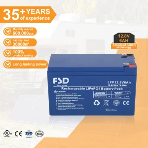 Hot Selling Industrial Power System Golf Car Forklifts Superior Safety 12.8V 6Ah Lithium Ion Battery