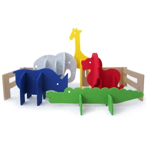 Custom Design Montessori Cute Felt Dinosaur Puzzle Toy for Toddlers Colorful EN71 Certified Develops Fine Motor Skills