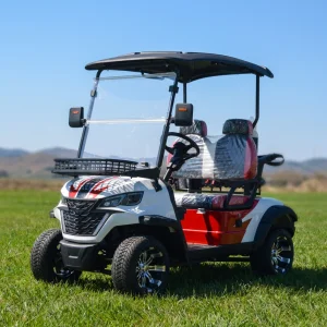 High Quality 2 Seater Lithium Battery Golf Cart Off Road Club Golf Car with Rain Canopy Suitable for Golf Courses Estate