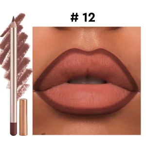 No Logo 12-Color Matte Natural Vegan Mineral Lip Liner Easy-to-Apply Tear Lip Gloss Pencil Lasting Waterproof Cruelty-Free