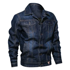 Men's Fashion Denim Coat 4 Pockets Button Down Casual Jeans Trucker Jacket