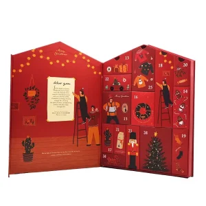 Calendário do Advento Personalizado Vazio Luxuoso de Papelão