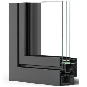 Nuoxin Tempered Glass Thermal Insulation UPVC Casement Window Vinyl Window Corner With Galvanized Steel Core