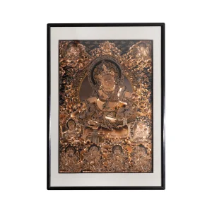 Elegant Wealth God Metal Craft for Home Display