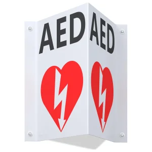 Versatile Aed Projecting Signs for Public Area Mounting