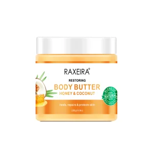 Hot Sale High Quality Honey &amp; Coconut Body Lotion Cream Skin Care Moisturizer Dry Skin Private Label Whipped Body Butter Vegan