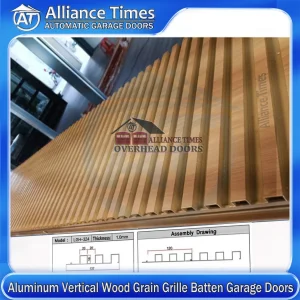 Elegant Vertical Garage Doors with Faux Wood Finish for Modern Living