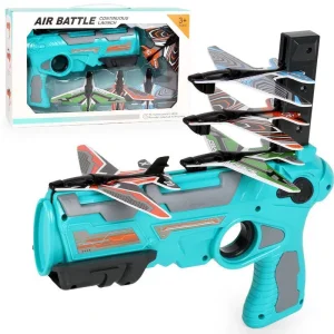 Airplane Launcher Toy Catapult Aircrafts Gun Shooting Games Outdoor Sport Activity Kids Toddlers