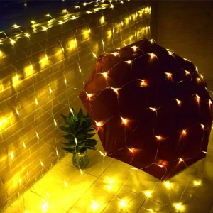 Luz de Fada LED Branca Quente Conectável para Decoração de Arbustos e Árvores de Natal