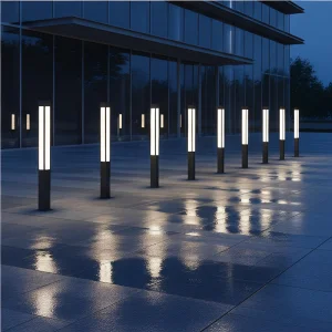 Outdoor Solar LED Garden Bollard Light for Lawn Pathway Driveway Courtyard Decoration