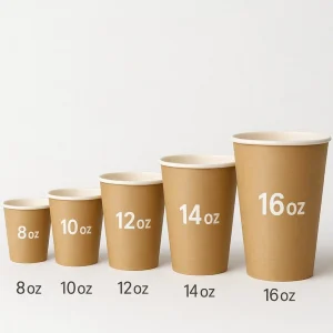 Retire Copos de Papel Kraft Descartáveis para Bebidas Quentes