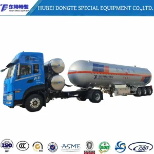 30-Ton 60000 Liters 3-Axle LNG Semi-Trailer LPG Gas Tanker for Gas Transportation Purposes Trailer