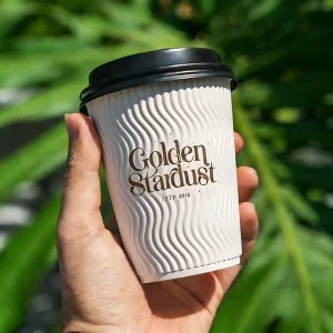 Disposable Corrugated Paper Cups Biodegradable Ripple Wall Paper Cups Custom-printed Ripple Paper Cup