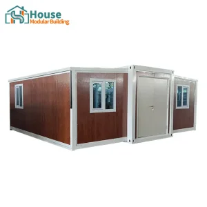 Custom 20ft Expandable Container House - Woodgrain Finish