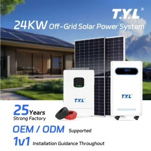 T.Y.L. 20KW Off-Grid Hybrid Solar System with MPPT Controller and Lithium Ion Battery for Home Use