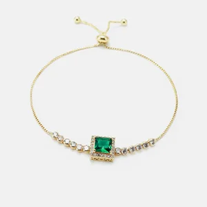 Adjustable White CZ Bracelet