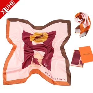 OEM Silk Scarfs Women Stylish Shawls Luxury Digital Printing Custom