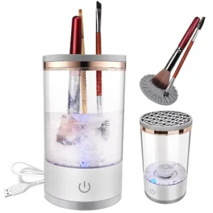 Máquina de Limpeza e Secagem de Pincéis de Maquiagem Elétrica Automática Rotativa USB Mini Portátil