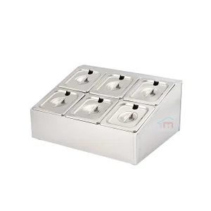 Xiangsheng Stainless Steel Gn Pan Rack Double Line 6 Grid