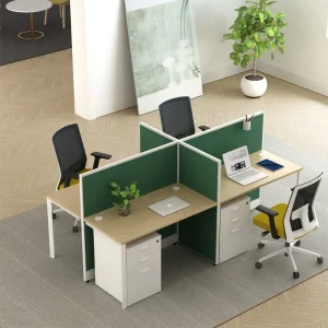 Good Quality Modular System Partition Modern 4 Cluster Office Table Workstation