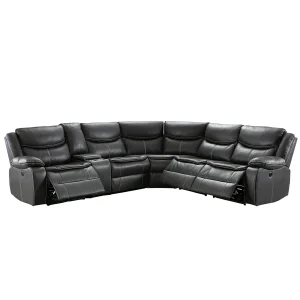 CY Modern Style Electric Leather Recliner Sectional Set