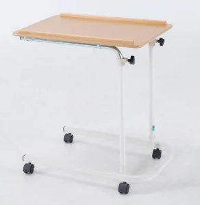 Hospital Bedside Tilted Overbed Table Patient Dining Table