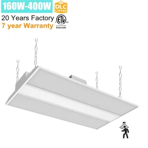 400watt 350watt Linear Highbay Light White Finish High Lumen Anti Glare No Flicker 150lm/W Sdcm<6 Day Light 5000K CCT Tunable Warehouse LED Hi Bay Light ETL CB