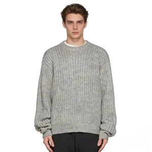 Custom Logo Mens Cotton Rib Sweater Winter Pullover