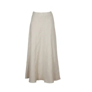 Long Cotton Linen French Skirt