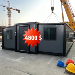 Factory Direct Modular Prefab Steel Structure Portable Living Villa 20ft Black Container House Expandable Container House