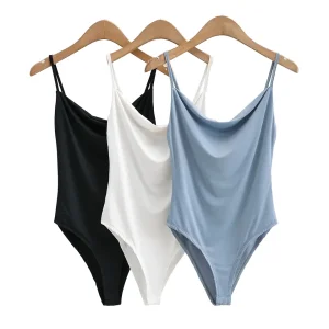 2026 Summer New High Waist Skinny Casual V-neck Long Sleeve Knee Tummy Control Eco-Friendly Solid Color Slim Fitting Jumpsuit