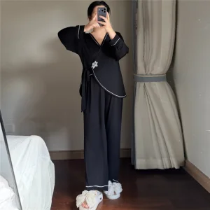 Plus Size 2 Piece Modal Women'S Sleepwear Lounge Wear Sets Custom Loungewear Women Sets Modal Pajama Set Night Wear for Women