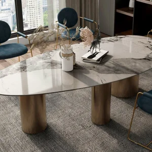 I Ceramics Modern Dining Room Furniture Buffet Table German Style Sintered Stone Dining Table