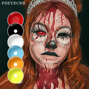 Hot Sale Pseyeche Black Sclera Cosplay Contact Lenses