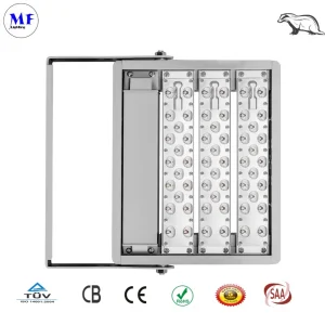Precio de fábrica 240W Regulación 0-10V RGB Industrial IP67 Luz de inundación LED Exterior Luz de inundación LED para túneles, puertos marítimos, estadios y iluminación exterior
