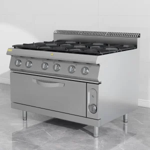 Commercial High-Power Stainless Steel 6-Burner Gas Stove