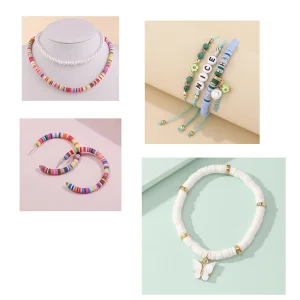 Clay Polymer Beads Flat Round Spacer Heishi Craft Kit