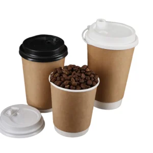 Copos de Papel Biodegradáveis 8oz Descartáveis para Café Quente com Tampa para Bebidas Quentes