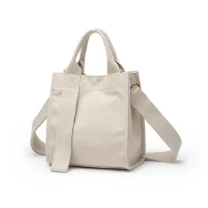 Custom Print Cotton Fashion Messenger Tote Small Square Bag